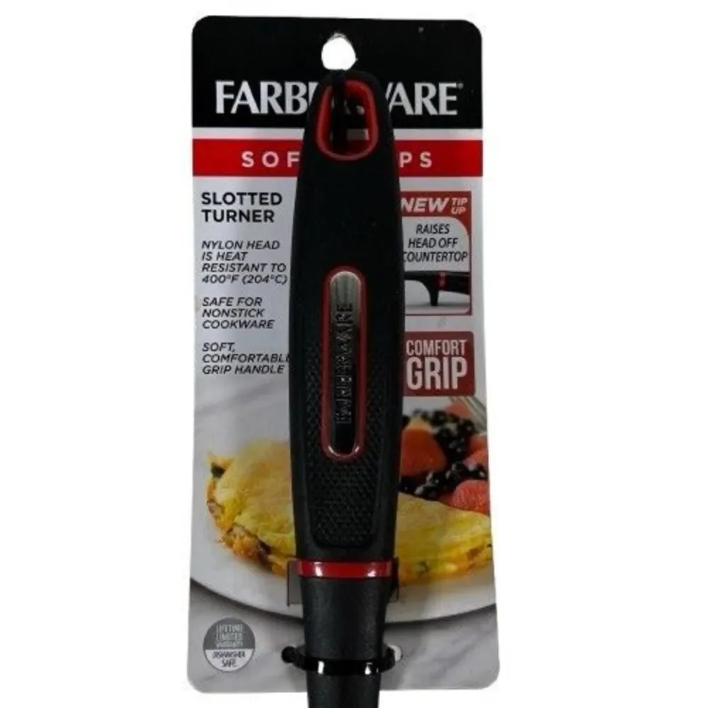 Set of 2 Farberware Short & Professional 13.5 in Turner Spatula Soft Grip Handle